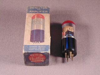 1 Qrs Red Top Collectible Antique Radio Detector Amp Vacuum Tube Nos " Rare "