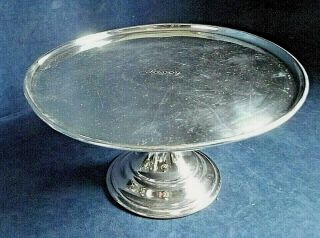 Good Savoy Hotel Silver Plated Pedestal Cake / Fruit Stand C1920