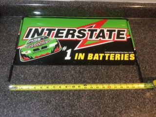 Vintage Interstate Batteries Metal Sign Gas Station Garage Double Sided Nascar