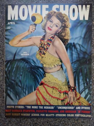 Vintage Movie Show April 1943 Rita Hayworth Fn