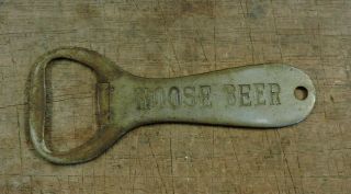 Vintage Moose Beer Metal Bottle Opener,  Roscoe,  Pa. ,  Scarce,  (vh)