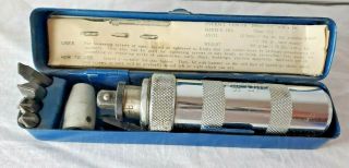 Vintage Vessel Impact Driver 2500 In Metal Case With Instructions,  4 Bits