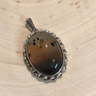 Vintage Sorrento Sterling Silver And Agate Pendant