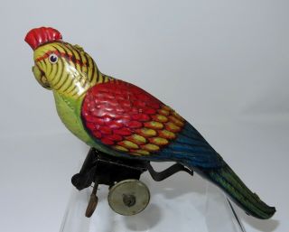 Antique Tin Toy Parrot Marked Made In Germany 9 " Inches In Length