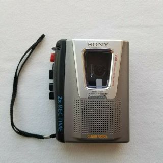 Vintage Sony Cassette - Corder Tcm - 20dv 2x Rec Time Vor Voice Operated Clear Voice