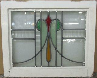 Old English Leaded Stained Glass Window Stunning Abstract Sweep 20.  5 " X 17 "