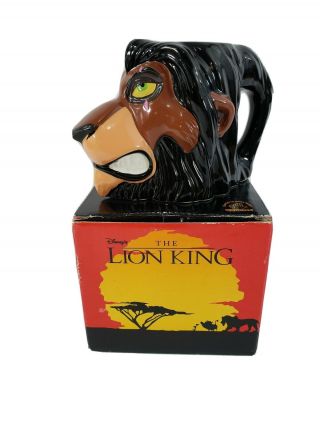 Vintage Lion King Scar Coffee Cup Mug 90s Disney Collectible