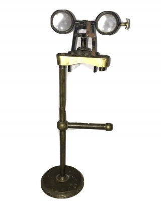 Antique Optical Scientific Instrument Opticians Optometrist Brass C1900
