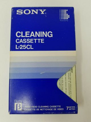 Vintage Sony L - 25cl Betamax Video Head Cleaning Cassette