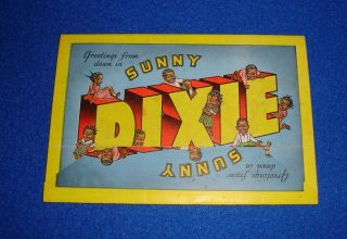 Vintage Souvenir Folder Sunny Dixie Many Scenes