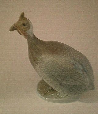 Antique Royal Copenhagen Guinea Fowl Figurine 1086 Rare Disc.  Signed Ph