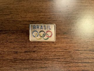 Vintage 1984 La Olympics - Brazil Noc Team Pin - Los Angeles Games