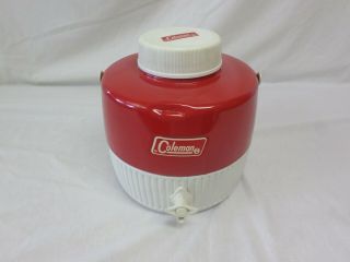 Vintage Coleman 1 - Gallon Water Cooler Dispenser Color Red With Cup