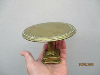 An Unusual Antique Heavy Brass Antique Tilt Top Table Cribbage Board C1900