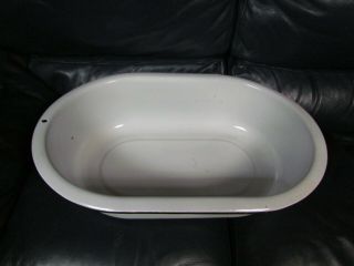 Imperial Enameled Steel Ware Porcelain Bath Tub Wash Basin Oval Bowl