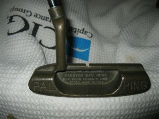 Vintage Ping Pal Model Right Handed 35 37/8 " Brass Rear Shafted Putter