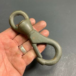 Large Vintage Solid Brass Hand Made Swivel Snap Hook Nautical Sailing Maritime