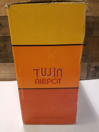 1970 Vintage Twin Airpot Pump Thermos.