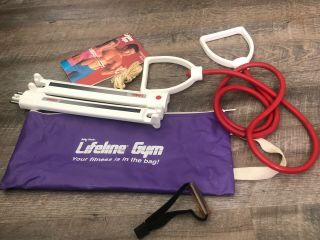 Vintage Bobby Hinds Lifeline Gym Resistance Band Exercise Set W/ Carrying Bag