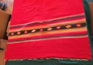 Antique Native American Navajo Trade Blanket Large 36”x80” Some Issues 2