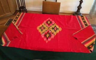 Antique Native American Navajo Trade Blanket Large 36”x80” Some Issues 3