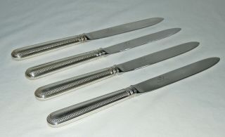 Set Of 4 Wallace Palatina Sterling Silver Handle Dinner Knives 9 3/4 "