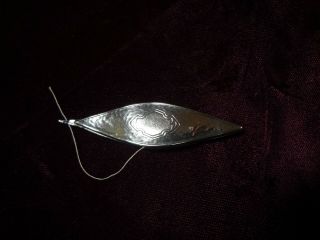 Antique - Webster Co - Sterling - Tatting Shuttle - Hammered With Cartouche