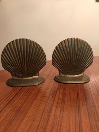 Vintage Brass Sea Shell Shape Bookends By Price Products Made In Taiwan