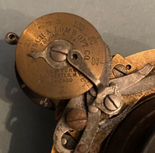 Antique Bausch & Lomb Brass Camera Lens 1891 Rochester 2