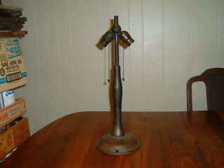 Antique Handel Lamp Base With Hubbell Acorn Pulls 20 1/2 " Tall