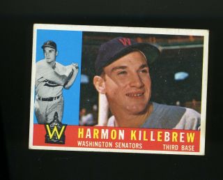 Vintage 1960 Topps 210 Harmon Killebrew Washington Senators