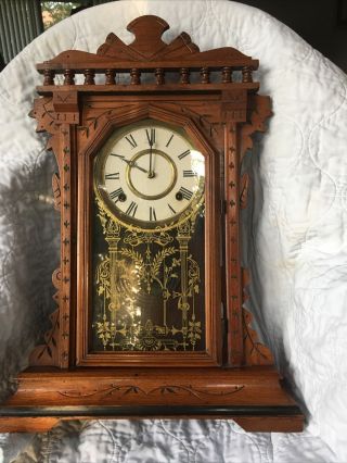 Antique Parlor Clock,  E.  Ingraham & Co.  8 - Day Time & Strike.