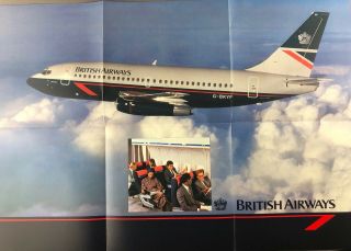 British Airways Vintage Landor Colours Airline Launch Brochure Poster Ba