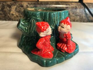 Vintage Gilner Pottery Pixie Elf Elves 