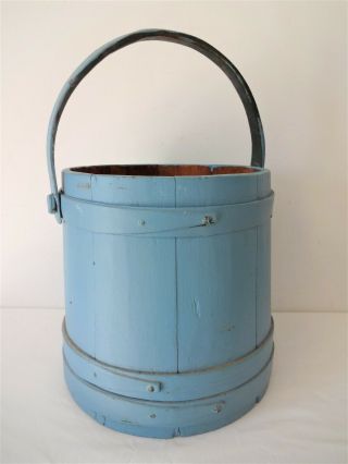 Antique Wooden Bucket - Painted