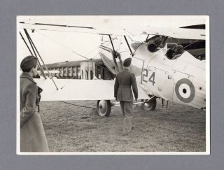 Hawker Hart Raf No.  24 Squadron Hendon Vintage Press Photo