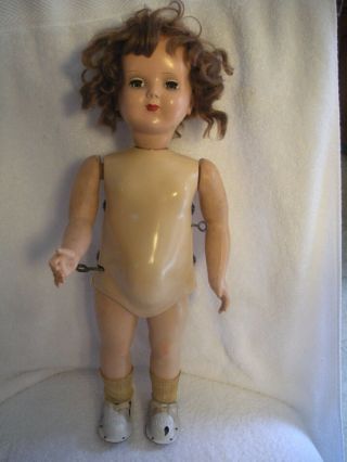 Vintage Wind Up Walking Doll With Dress And Panties