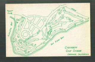 Vintage Golf Scorecard Coronado Golf Course San Diego Ca Score Card