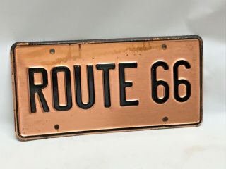 Arizona Vintage Copper Route 66 License Plate Rare