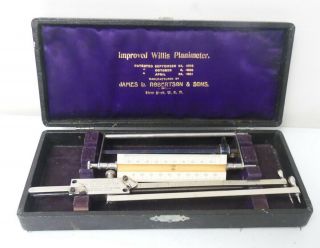 Antique Improved Willis Planimeter Tool W/ Case