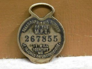 Vintage The Masonic Protective Association Watch Fob
