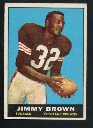 1961 Topps Football Card 71 Jim Brown - Cleveland Browns.
