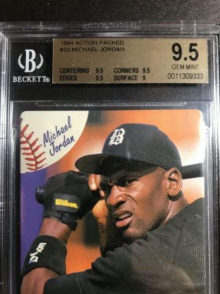 Michael Jordan 1994 Action Packed BGS 9.  5 X 3 Chicago Bulls White Sox Scouting 2