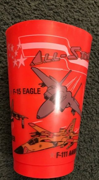 Vintage Plastic Collectors Cup F - 15 Eagle F - 111 Aardvark Av - 8a Harrier And More