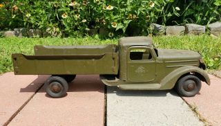Antique Buddy L Army Transport Truck - Pressed Steel Toy 1940 