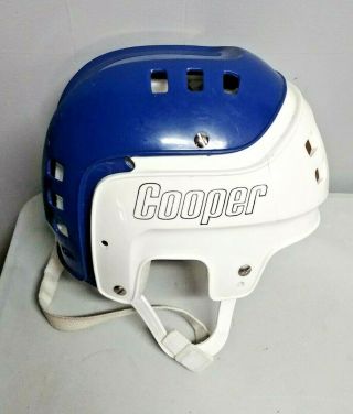 Vintage Cooper Sk 600 Blue And White Hockey Hurling Helmet