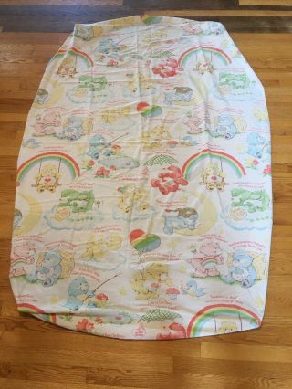 Care Bears Vintage 1982 Fitted Twin Bed Sheet (fitted Only) Made In Usa