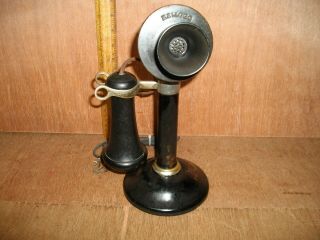T738 Antique Candle Stick Telephone Kellogg Chicago Patented 1901 Phone