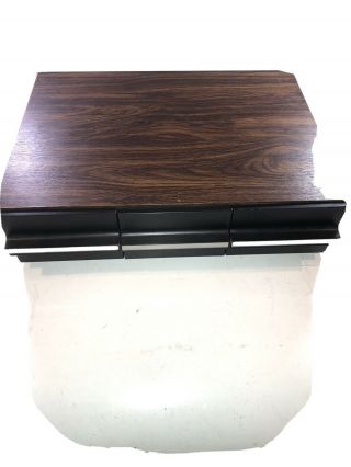 Vintage Veneer Wooden 3 Drawer Cassette Tape Storage Cabinet Case Holds 36