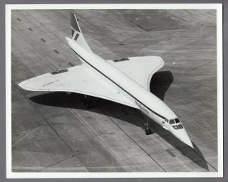 British Airways Concorde G - Bbdg Large Vintage Ba Airline Photo